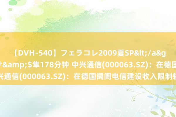 【DVH-540】フェラコレ2009夏SP</a>2010-04-25ハヤブサ&$隼178分钟 中兴通信(000063.SZ)：在德国阛阓电信建设收入限制较小