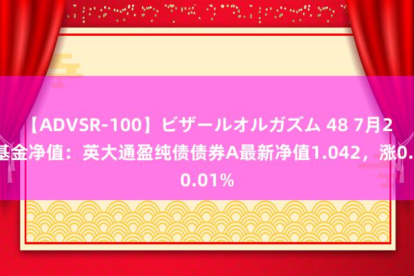 【ADVSR-100】ビザールオルガズム 48 7月26日基金净值：英大通盈纯债债券A最新净值1.042，涨0.01%