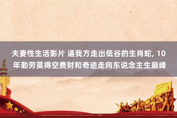 夫妻性生活影片 逼我方走出低谷的生肖蛇, 10 年勤劳莫得空费财和奇迹走向东说念主生巅峰