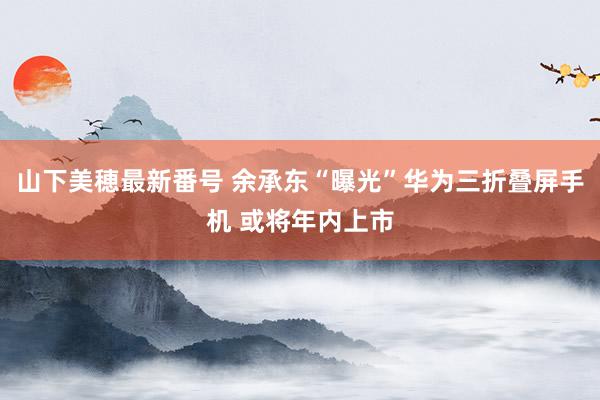 山下美穂最新番号 余承东“曝光”华为三折叠屏手机 或将年内上市